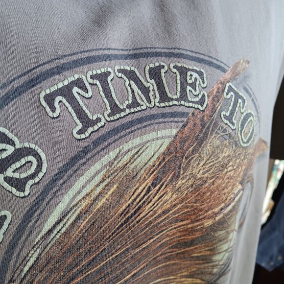 Large Vintage T-shirt Buckwear Beer Farmer Joke Tultex "Its Time To Tie One On" - Picture 4 of 6